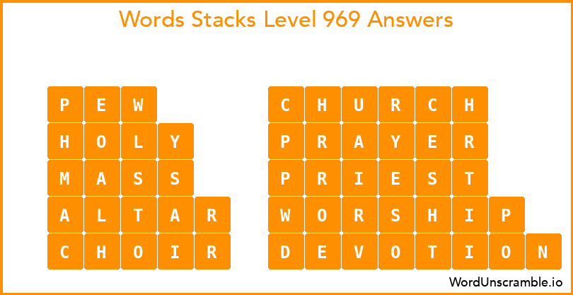 Word Stacks Level 969 Answers