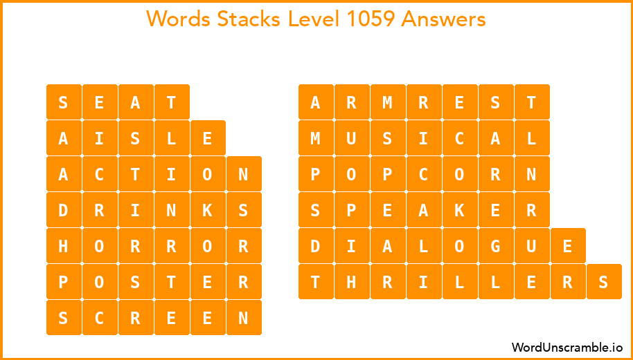 Word Stacks Level 1059 Answers