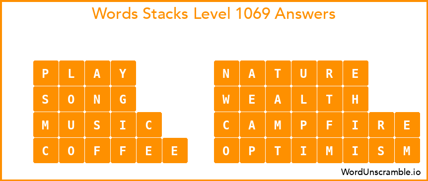 Word Stacks Level 1069 Answers
