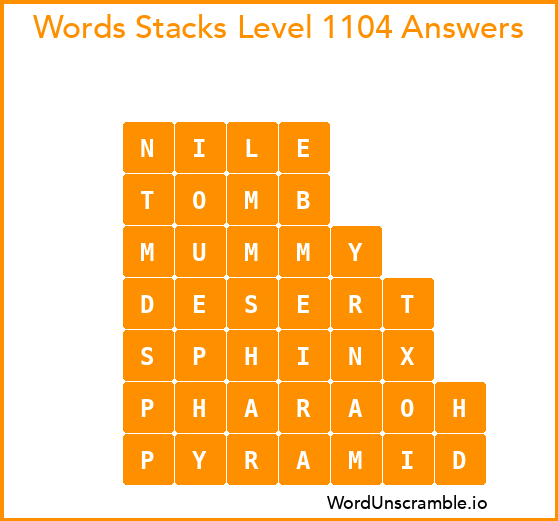 Word Stacks Level 1104 Answers