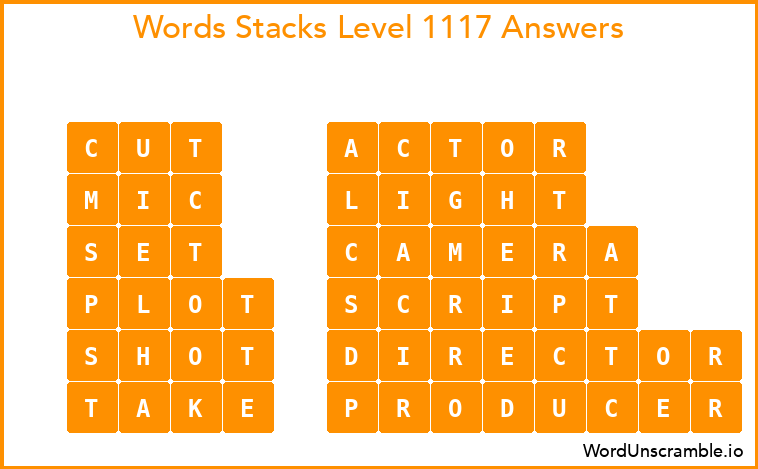 Word Stacks Level 1117 Answers