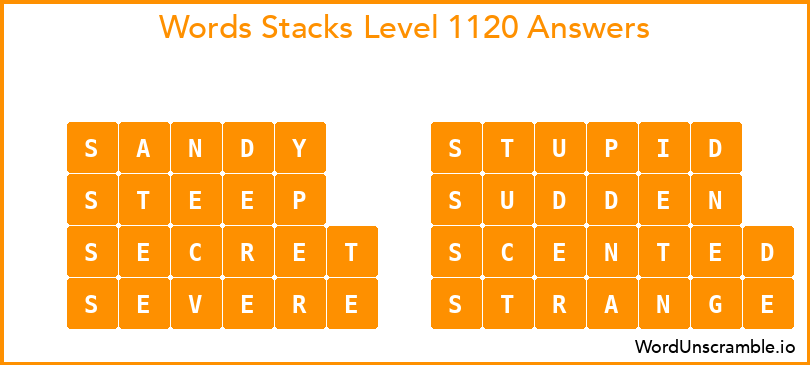 Word Stacks Level 1120 Answers