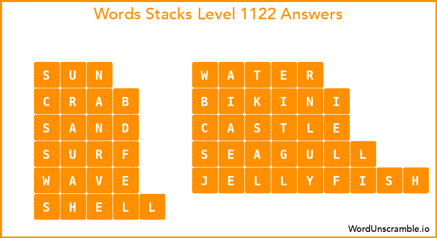 Word Stacks Level 1122 Answers