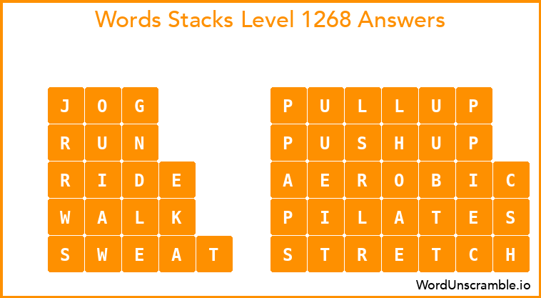 Word Stacks Level 1268 Answers