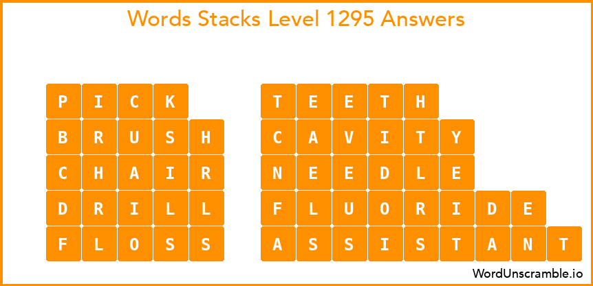 Word Stacks Level 1295 Answers
