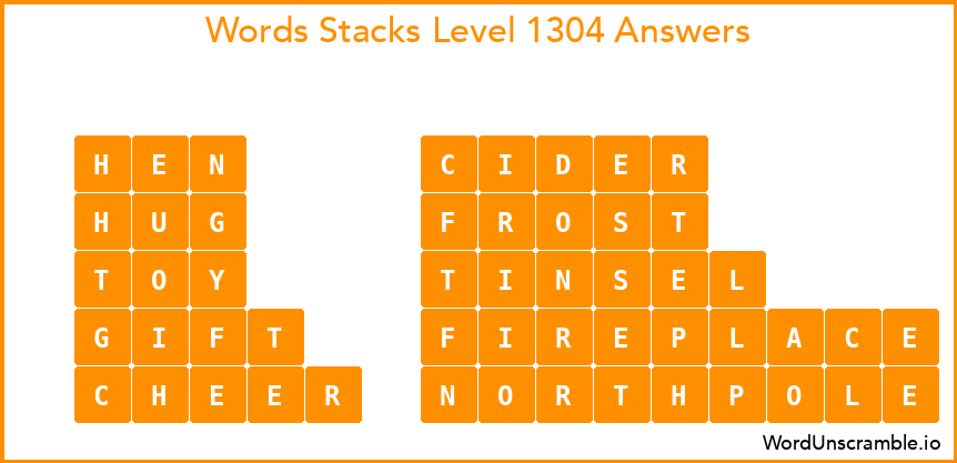 Word Stacks Level 1304 Answers