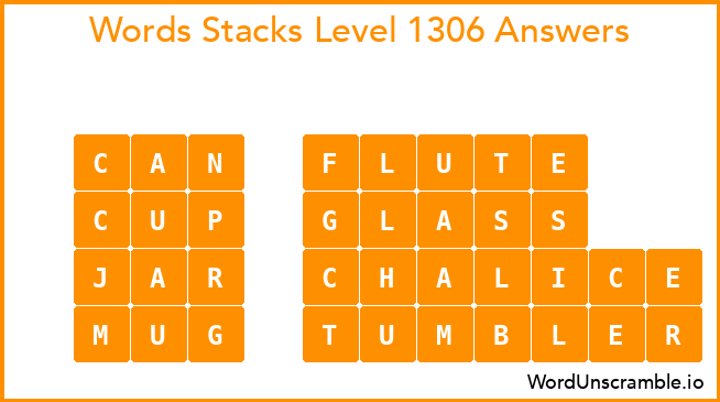 Word Stacks Level 1306 Answers