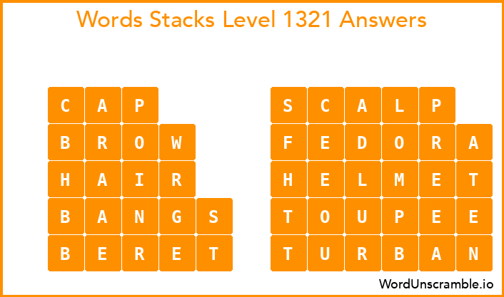 Word Stacks Level 1321 Answers