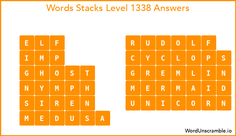 Word Stacks Level 1338 Answers