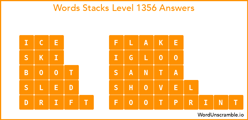 Word Stacks Level 1356 Answers