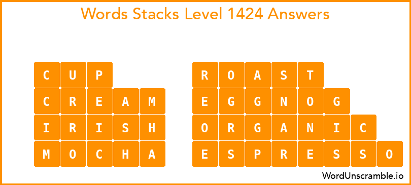 Word Stacks Level 1424 Answers