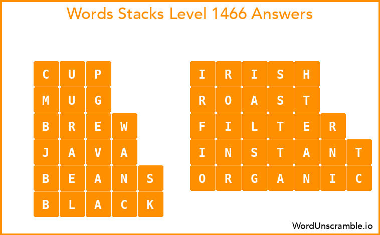 Word Stacks Level 1466 Answers
