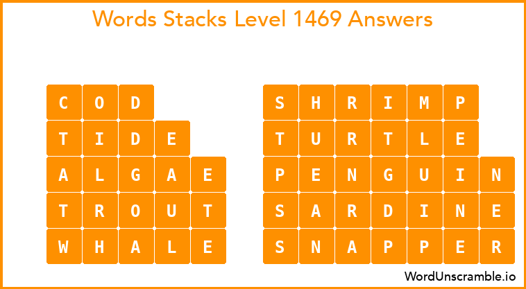 Word Stacks Level 1469 Answers