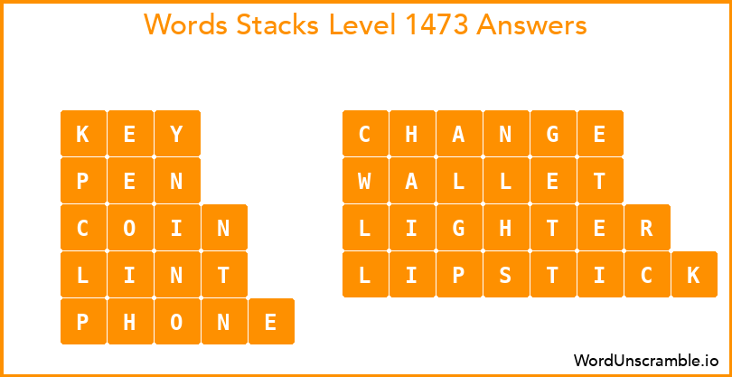 Word Stacks Level 1473 Answers