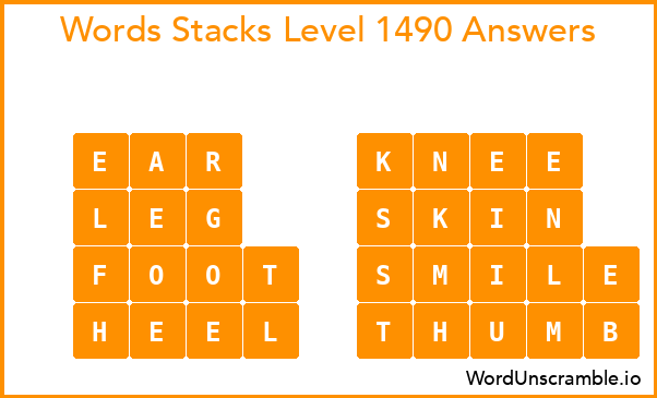 Word Stacks Level 1490 Answers