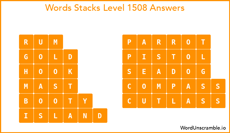 Word Stacks Level 1508 Answers