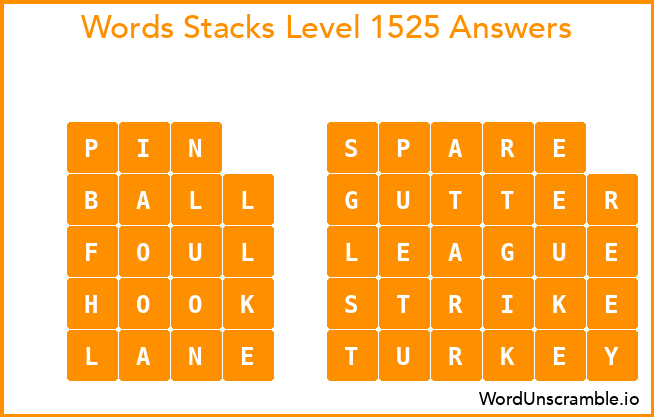 Word Stacks Level 1525 Answers