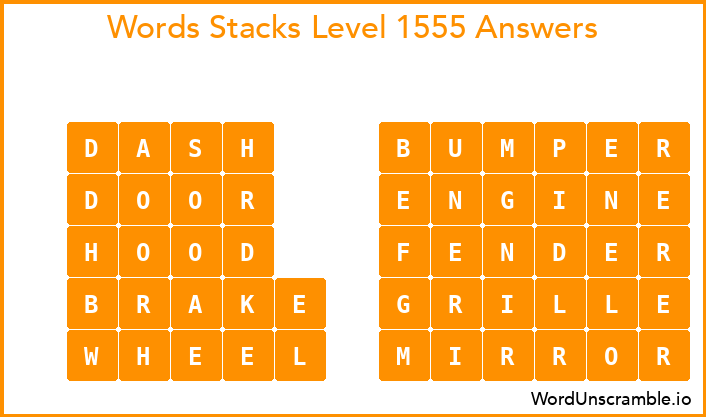 Word Stacks Level 1555 Answers