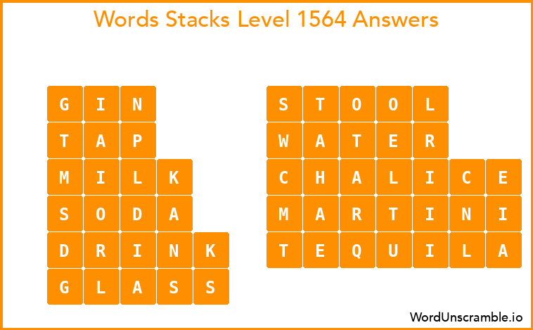 Word Stacks Level 1564 Answers