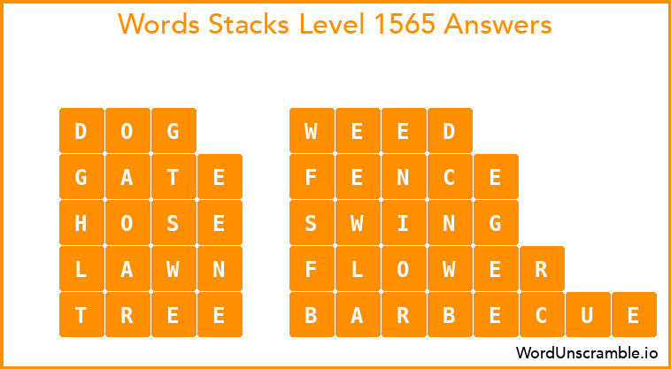 Word Stacks Level 1565 Answers
