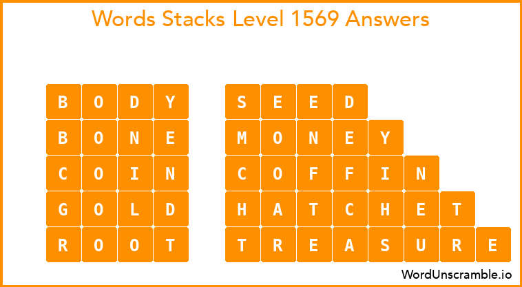 Word Stacks Level 1569 Answers