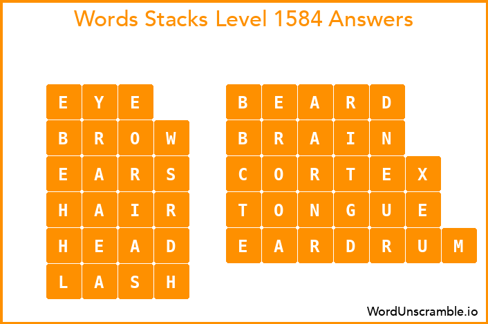 Word Stacks Level 1584 Answers