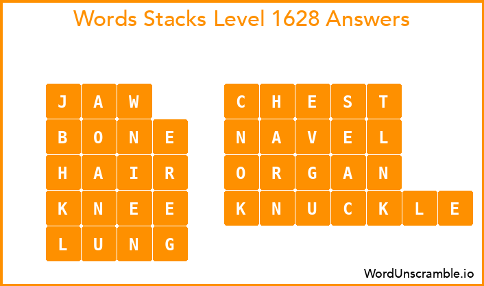 Word Stacks Level 1628 Answers