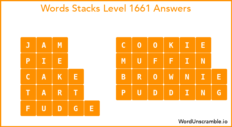 Word Stacks Level 1661 Answers