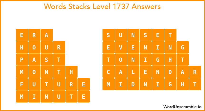 Word Stacks Level 1737 Answers