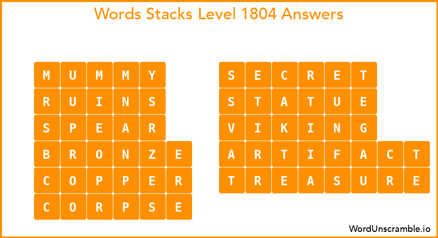 Word Stacks Level 1804 Answers
