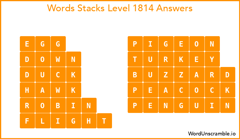 Word Stacks Level 1814 Answers