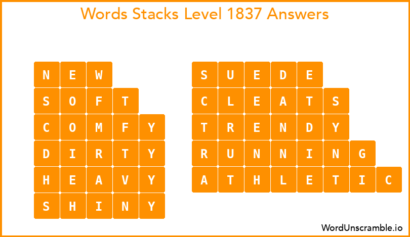 Word Stacks Level 1837 Answers
