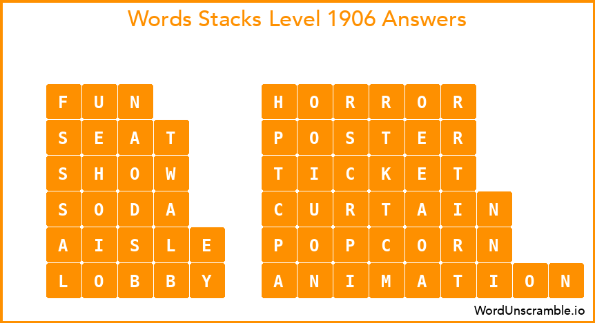 Word Stacks Level 1906 Answers