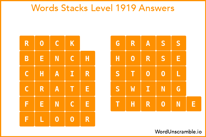 Word Stacks Level 1919 Answers
