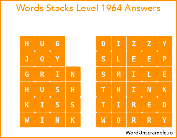 Word Stacks Level 1964 Answers