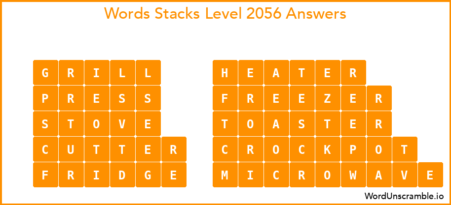Word Stacks Level 2056 Answers