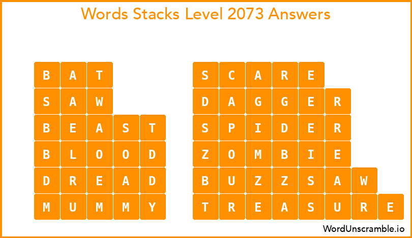 Word Stacks Level 2073 Answers