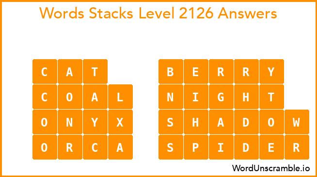 Word Stacks Level 2126 Answers