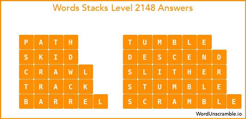 Word Stacks Level 2148 Answers