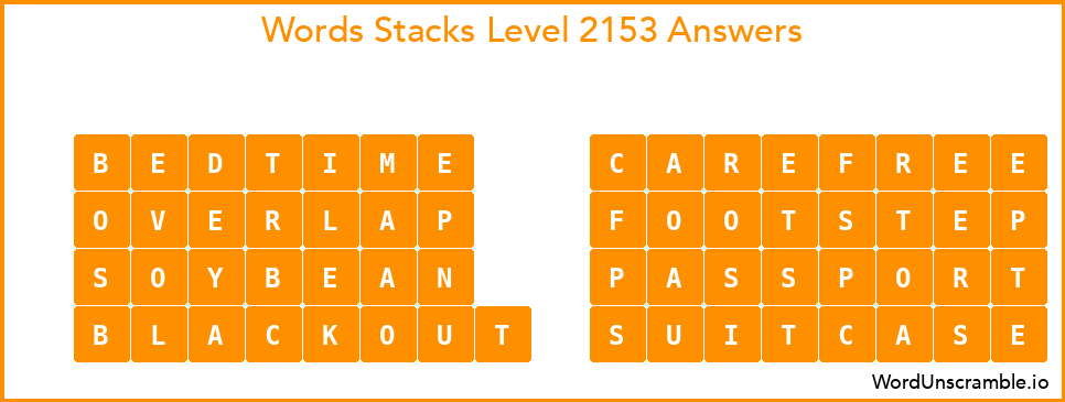 Word Stacks Level 2153 Answers