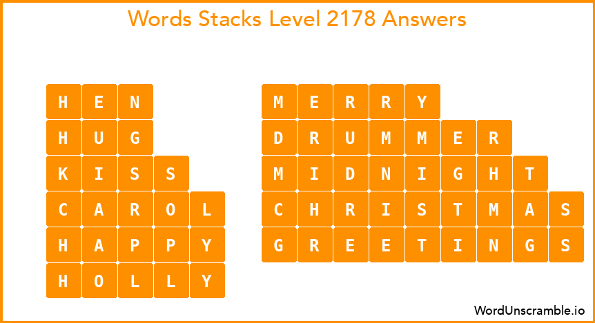 Word Stacks Level 2178 Answers