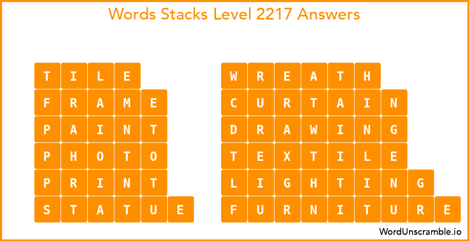 Word Stacks Level 2217 Answers