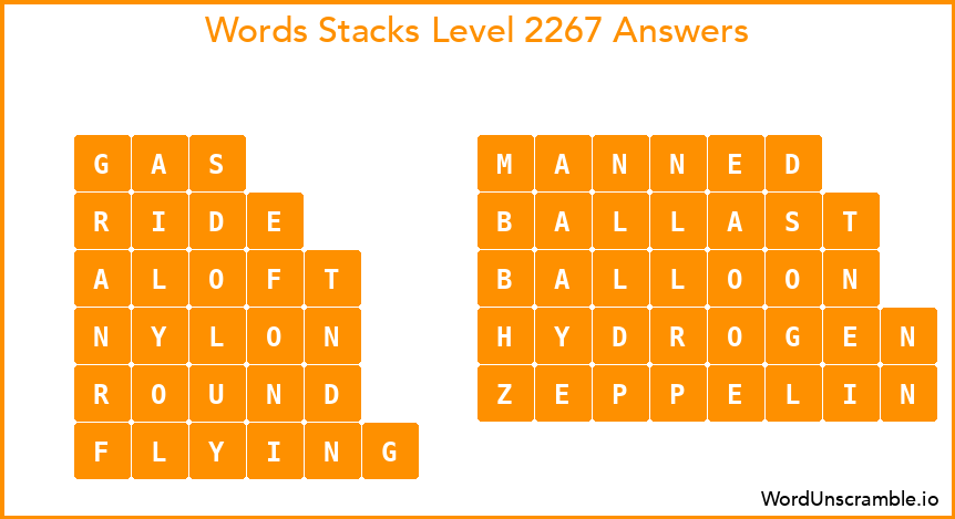 Word Stacks Level 2267 Answers