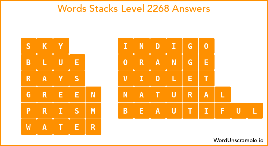 Word Stacks Level 2268 Answers