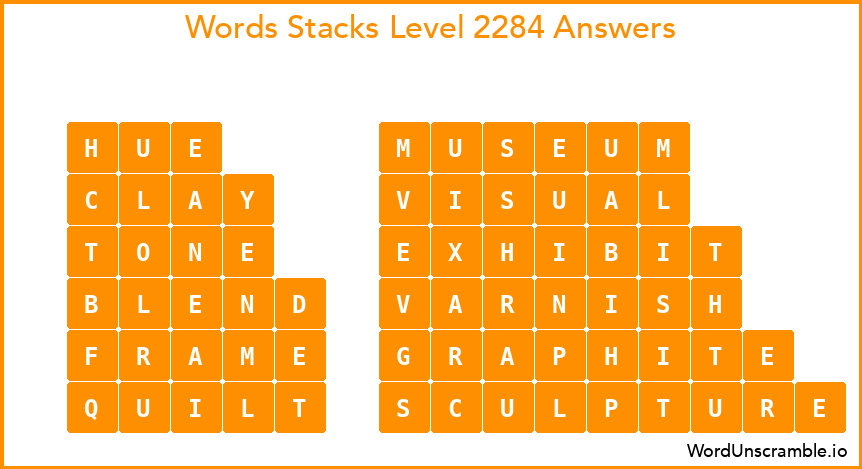 Word Stacks Level 2284 Answers