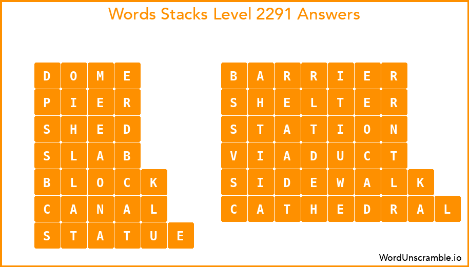 Word Stacks Level 2291 Answers