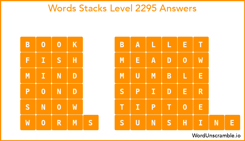 Word Stacks Level 2295 Answers