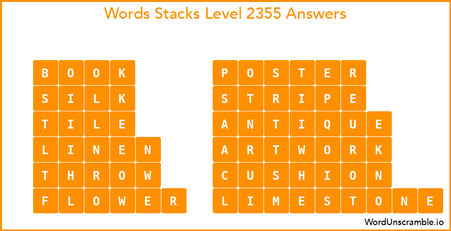 Word Stacks Level 2355 Answers