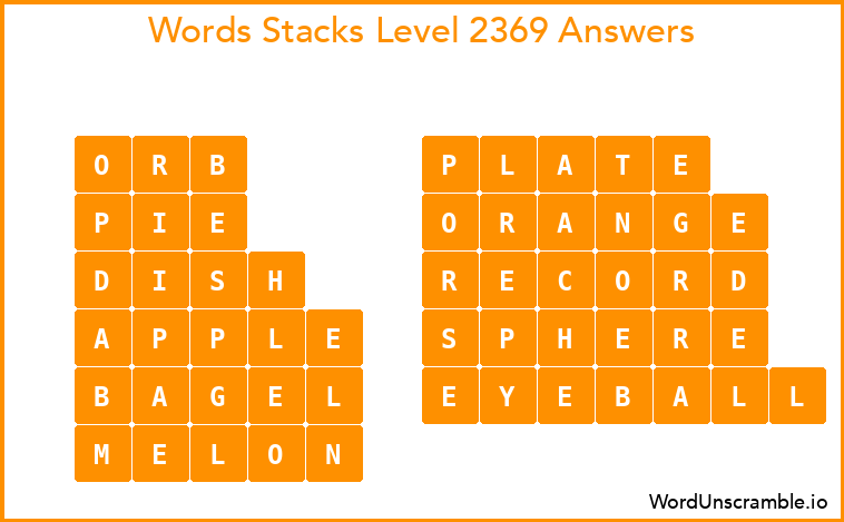 Word Stacks Level 2369 Answers