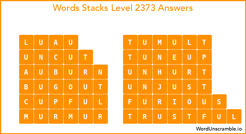 Word Stacks Level 2373 Answers